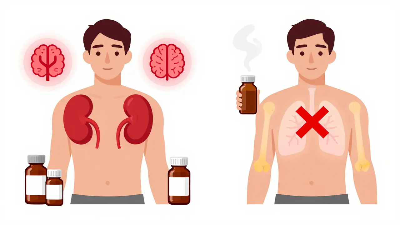 Side-by-side comparison of classic lupus vs. drug-induced lupus, showing reversible symptoms and no organ damage.